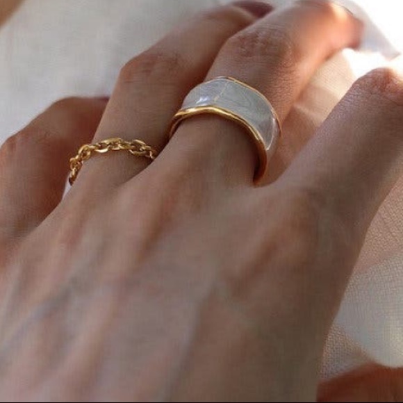 🤍Insta enamel open ring - Picture 7 of 8